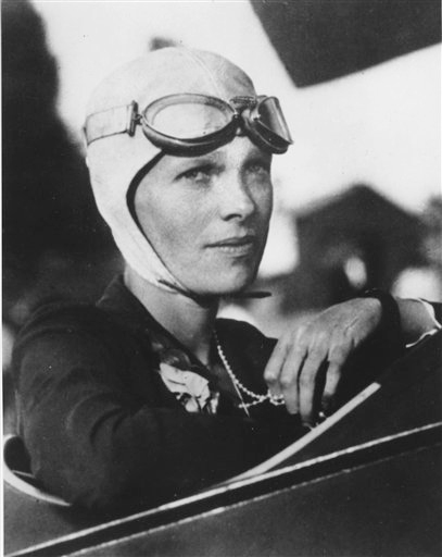 An undated photo shows Amelia Earhart, the first woman to fly solo across the Atlantic Ocean.
