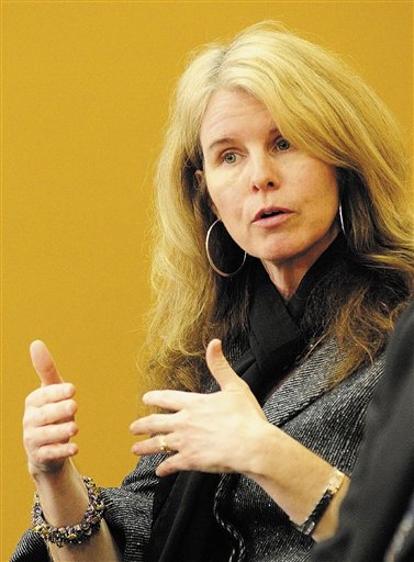 Maine Department of Health and Human Services Commissioner Mary Mayhew speaks at a news conference announcing Gov. Paul LePage's plans to restructure the department on Wednesday.
