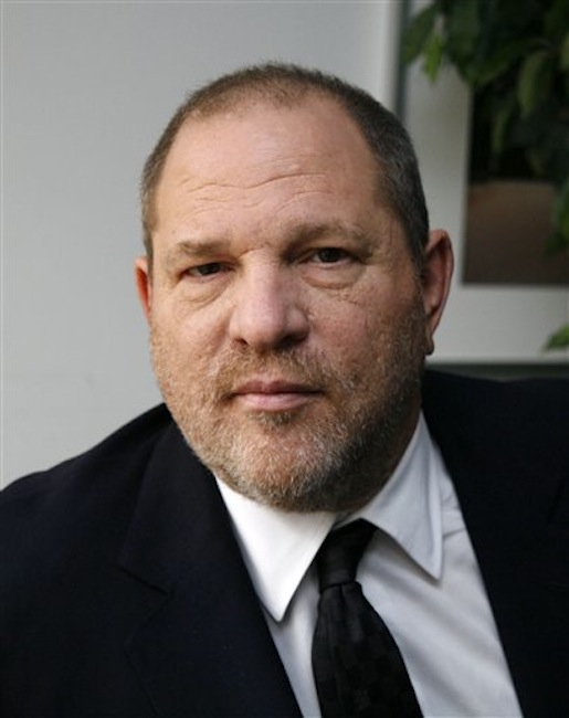 In this Nov. 23, 2011 photo, Harvey Weinstein, film producer and co-chairman of The Weinstein Company, poses for a photo in New York. Fresh off his Oscar glory with ìThe Artist,î there's no silence for Weinstein when it comes to his next film. The famously bellicose producer is protesting the R rating received by a documentary his Weinstein Co. is releasing. ìBully,î directed by Lee Hirsch, is an examination of school bullying that follows five kids and families over the course of a school year. (AP Photo/John Carucci)