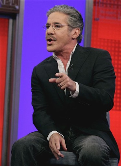 Fox News Channel commentator Geraldo Rivera speaks on the "Fox & friends" television program in New York. Rivera said Friday, March 23, 2012 that Florida teenager Trayvon Martin's hoodie is as much responsible for his death as the neighborhood watch captain who shot him. Rivera said people wearing hooded sweatshirts are often going to be perceived as a menace. (AP Photo/Richard Drew)