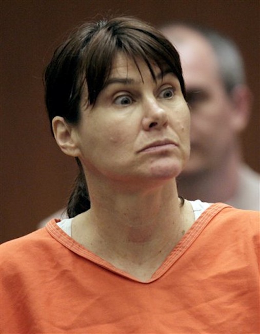 In this July 29, 2009 photo, former Los Angeles detective Stephanie Lazarus appears in court in Los Angeles. Lazarus on Thursday, March 8, 2012 was found guilty of the 26-year-old murder of the wife of her former lover in a case that hinged on a single piece of evidence of DNA from a bite mark on the victim's arm. (AP Photo/Nick Ut)