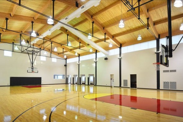 Jordan's 56,000-square-foot home includes a regulation sized basketball court.