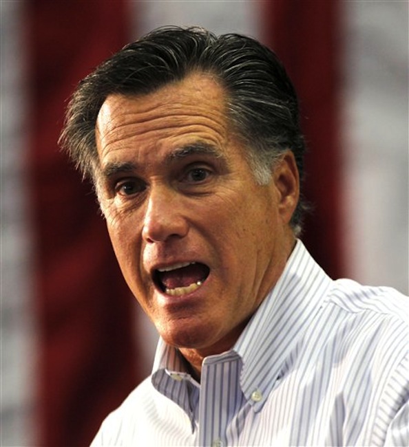 Republican presidential candidate, former Massachusetts Gov. Mitt Romney speaks at a town hall meeting at Capital University in Bexley, Ohio, Wednesday, Feb. 29, 2012. (AP Photo/Gerald Herbert)