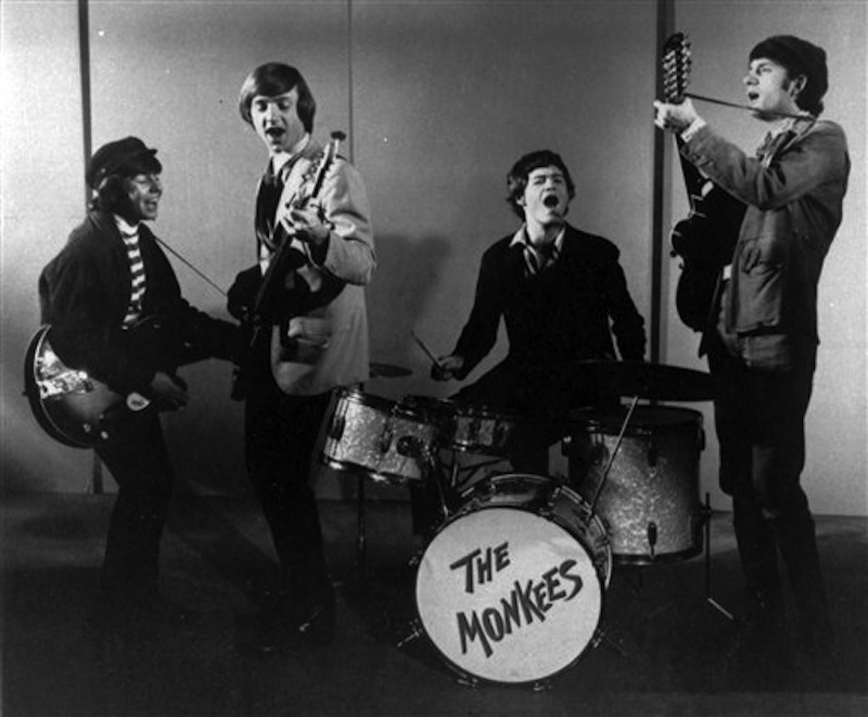 This 1966 photo shows The Monkees, singing group. From the left are Davy Jones, Peter Tork, Micky Dolenz and Mike Nesmith. Jones died Wednesday Feb. 29, 2012 in Florida. He was 66. Jones rose to fame in 1965 when he joined The Monkees, a British rock group formed for a television show. Jones sang lead vocals on songs like "I Wanna Be Free" and "Daydream Believer." (AP Photo)