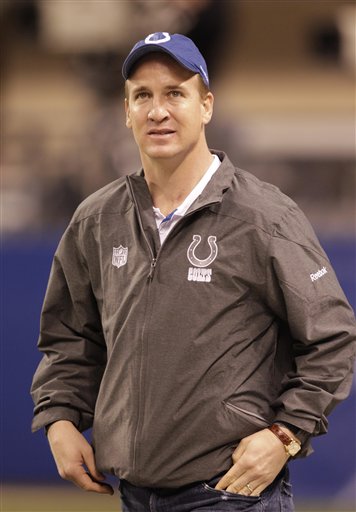 Peyton Manning before an NFL football game against the Houston Texans in December. Manning met with the Denver Broncos on Friday about possibly becoming their quarterback. (AP Photo/AJ Mast)
