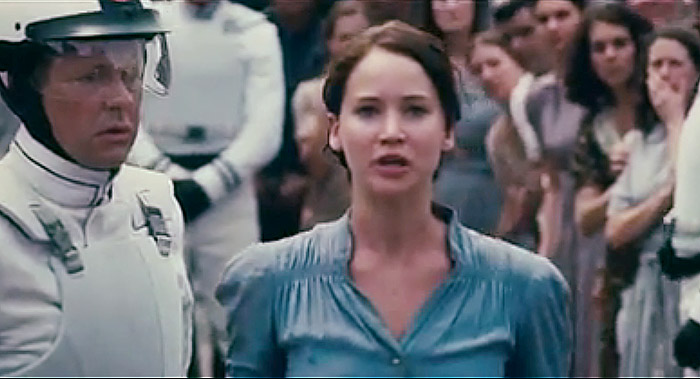 Screen image from "The Hunger Games."