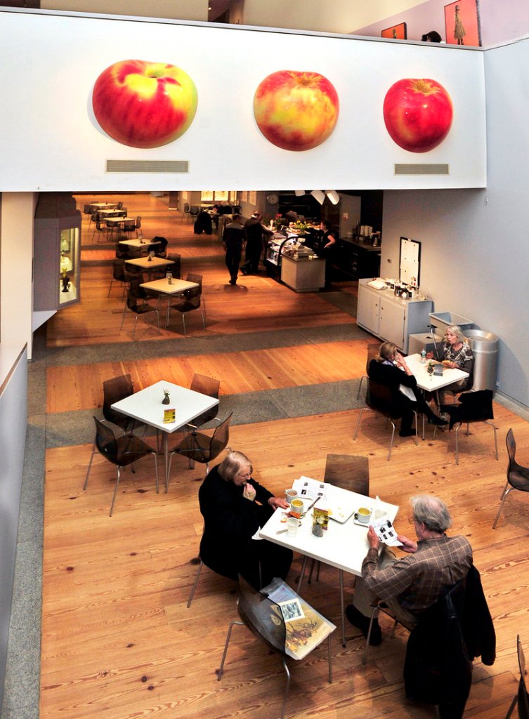 Patrons enjoy lunch in the Museum Cafe by Aurora Provisions at the Portland Museum of Art.