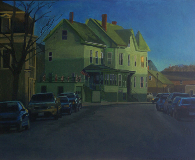 "Pine Street" by Thomas Connolly, oil on panel.