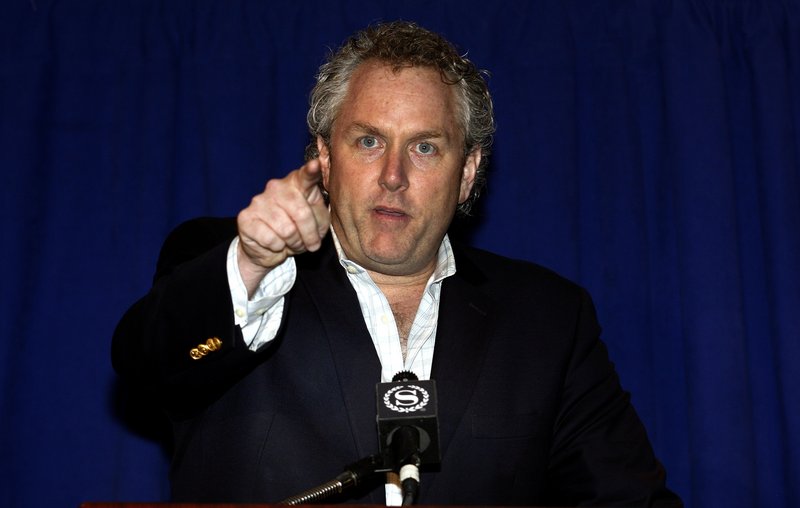 Andrew Breitbart, the conservative blogger who exposed the bulging-underpants photo of U.S. Rep. Anthony Weiner, D-N.Y., that Weiner sent to a young woman, addresses a news conference in New York in 2011.