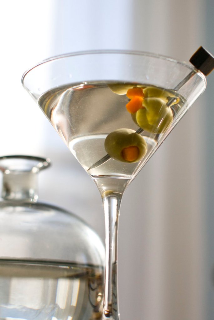 A classic gin-and-vermouth martini, like the kind they throw back on “Mad Men.”