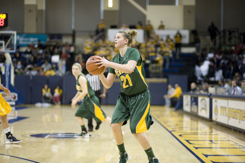 Kayla Burchill, a former Deering standout, was the top 3-point shooter for Vermont and plans to work on her all-around game in the offseason.