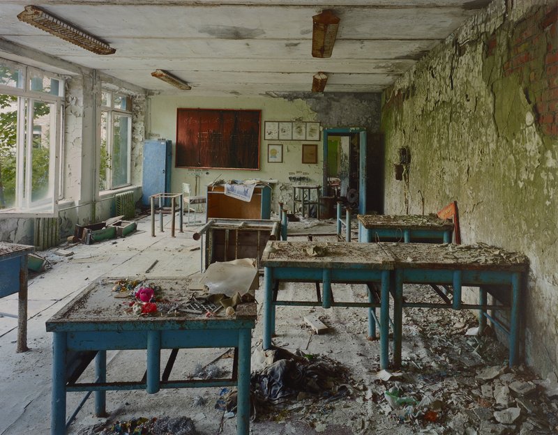 Robert Polidori's "Classroom in School #5, Pripyat" from "Rediscoveries 2: New Perspectives on the Permanent Collection".