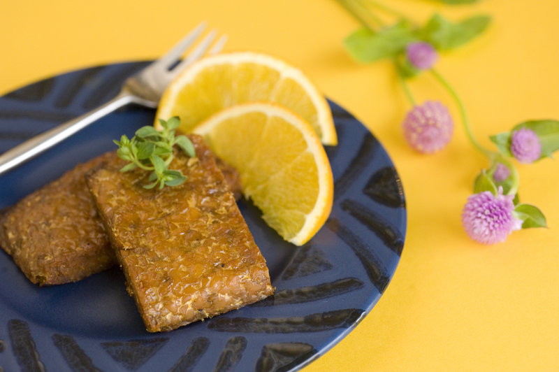 Blissful chef Christy Morgan’s maple-glazed tempeh.