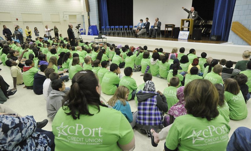 Riverton Elementary School held an awards ceremony for a unique program, sponsored by cPort Credit Union, designed to foster early interest in higher education, in May 2011.