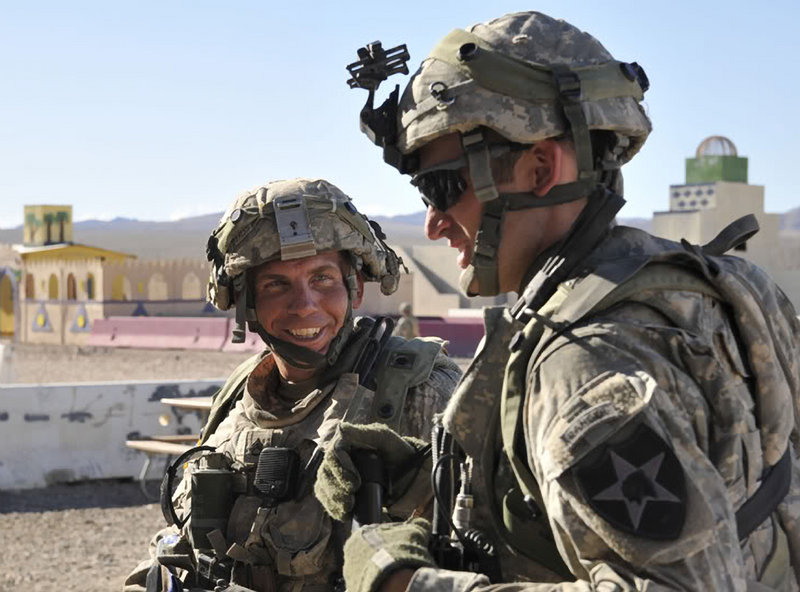 Staff Sgt. Robert Bales, left, takes part in an exercise at the National Training Center at Fort Irwin, Calif., last year. Bales, accused of killing 16 civilians in Afghanistan on March 11, is being held at Fort Leavenworth in Kansas.