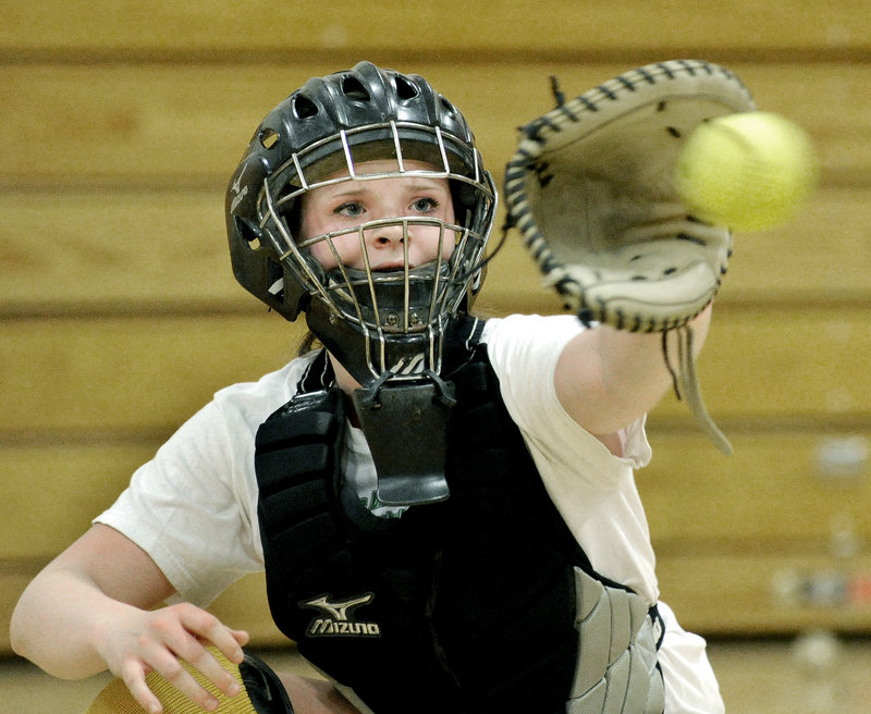 Megan Murrell of Scarborough, one of two catchers replacing Abby Rutt, said, “I think this is going to be a great week to get to know how each (pitcher) likes to throw their pitches.’’