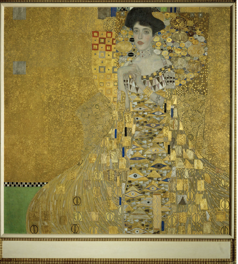 The painting “Adele Bloch-Bauer I” is one of five Gustav Klimt paintings that were stolen from Maria Altmann’s family by the Nazis in 1938. Altmann’s efforts to recover the paintings are featured in the film “Stealing Klimt,” to be shown today at the Maine Jewish Film Festival. The painting sold for $135 million about five years ago.
