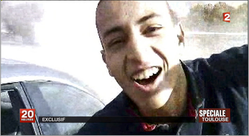 This undated image provided by French TV station France 2 shows Mohamed Merah.