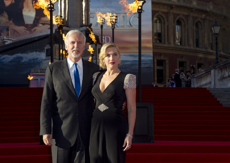 James Cameron and Kate Winslet