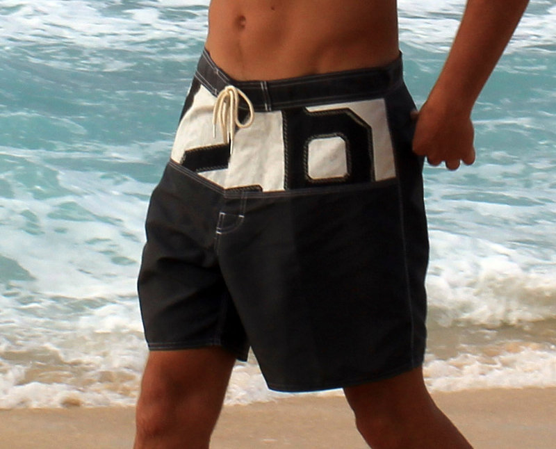 Sea Bags’ new line of men’s swim trunks, called boardshorts, feature design elements from old sails.