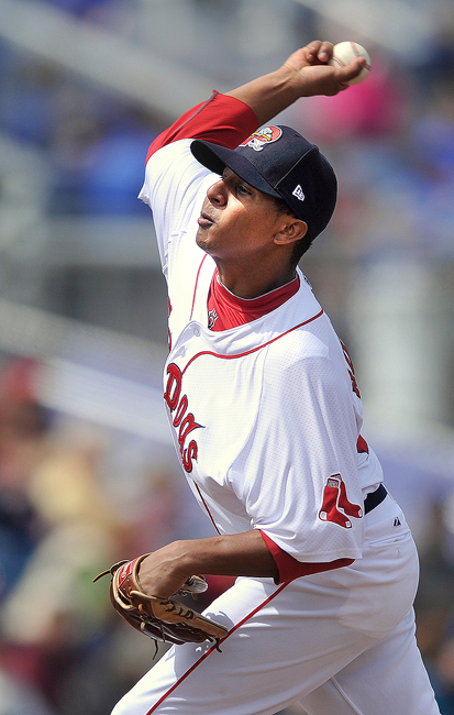 Portland Sea Dogs reliever Charle Rosario picked up the win in the Sea Dog's 2-1 victory over the Rock Cats on Thursday, April 19, 2012.