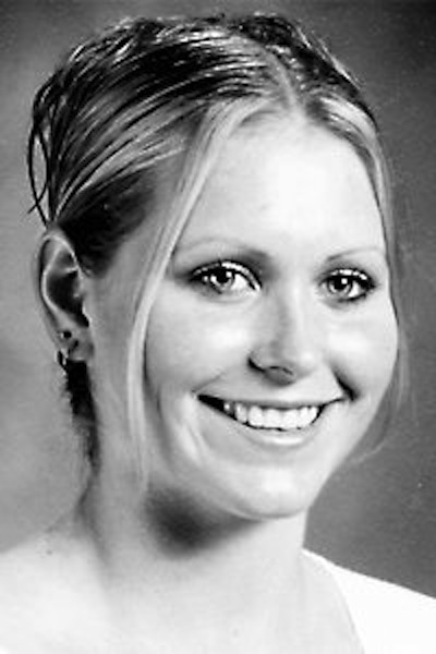 This 2003 photo shows Brittany Tibbetts, a Noble High School softball player who won Gaotrade Player of the Year. Tibbetts was the female victim of in a shootout in Greenland, N.H. on Thursday night, according to her mother.