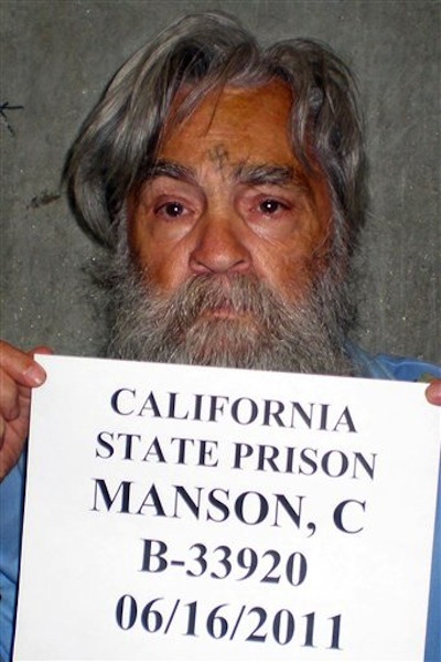 In this photo taken June 16, 2011 and provided by the California Department of Corrections, Charles Manson is seen in Corcoran, Calif. Manson is scheduled to have a parole hearing at Corcoran State Prison on Wednesday, April 11, 2012. (AP Photo/California Department of Corrections)