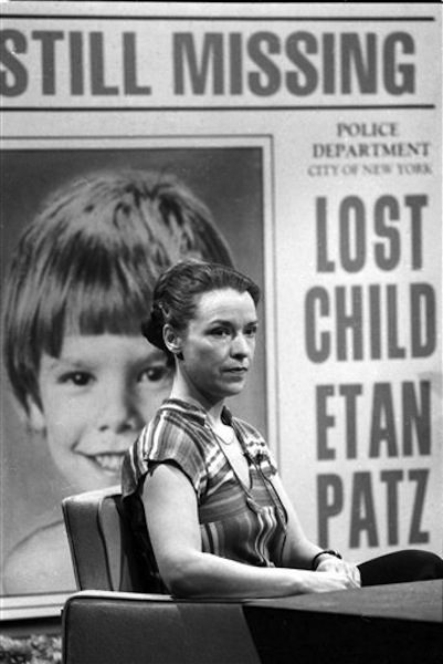In this March 26, 1981 file photo, Julie Patz, mother of Etan Patz, speaks on NBC-TV's "Today" show in New York. Etan Patz vanished in 1979 after leaving his family's SoHo home for a short walk to his school bus stop. On Thursday, April 19, 2012, investigators began searching a basement near the Patz's apartment for human remains of the boy. (AP Photo/Dave Pickoff, File)
