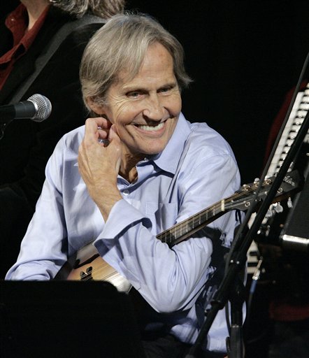 Levon Helm appears on the new "Imus in the Morning" program at New York in this 2007 photo. After a private funeral Friday, Helm will be buried in Woodstock Cemetery next to Rick Danko, The Band's singer and bassist who died in 1999.