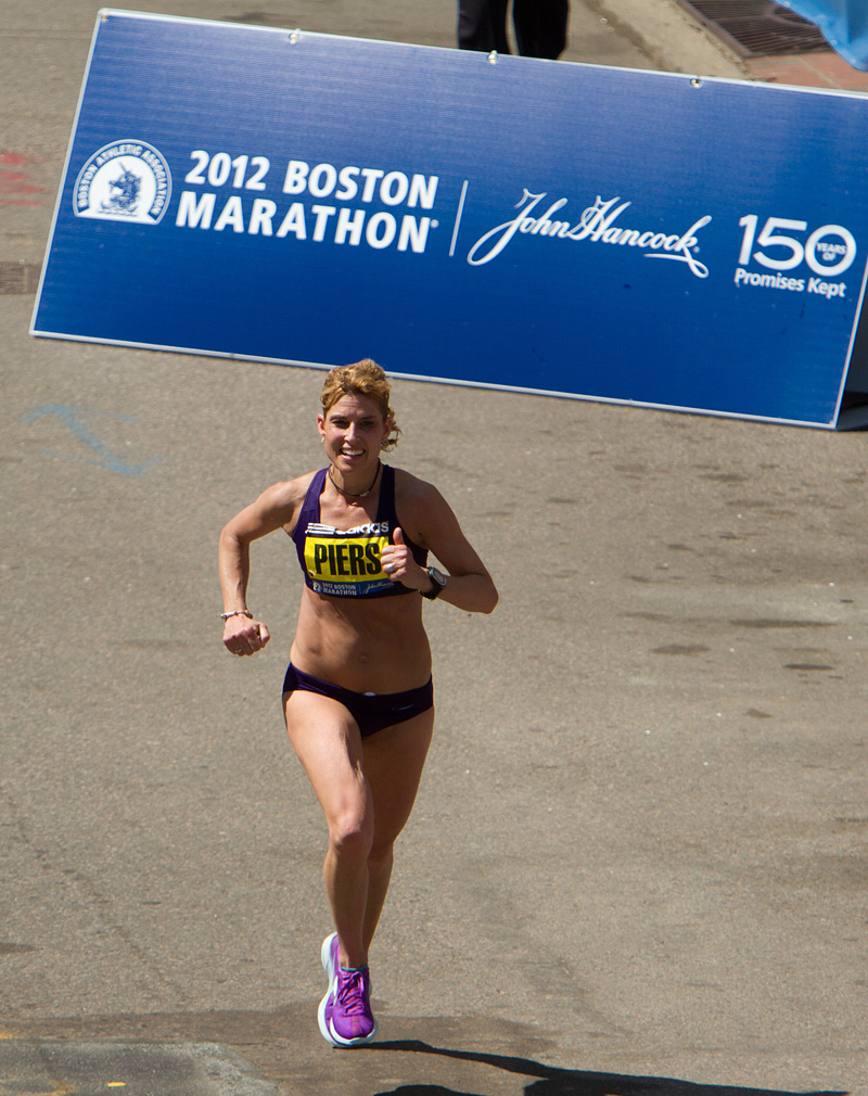 Sheri Piers, 40, Maine, crosses finish line at 2012 Boston Marathon in 10th place