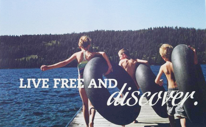 One of the images developed by the New Hampshire Department of Travle and Tourism to illustrate the "Live Free and . . ." theme.