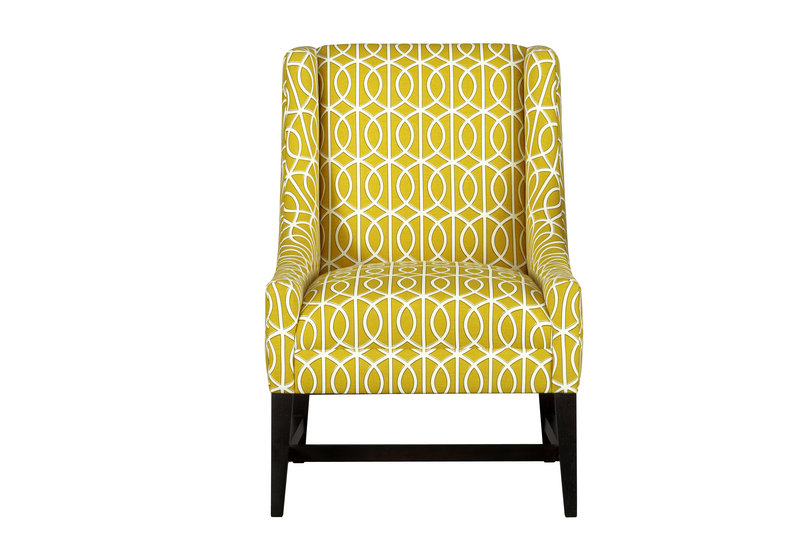 The Chloe chair in “Bella Citrine,” from Crate & Barrel.
