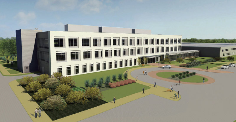 A rendering shows the $35 million headquarters building that Idexx is building on Eisenhower Drive in Westbrook. The general contractor is Vermont-based PC Construction, which has an office in Portland. Completion is scheduled for August 2013.