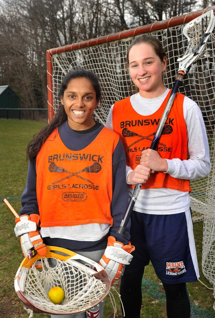 Molly Herman, left, is a third-year starter in goal, and Dakota Foster is the reigning KVAC Class A player of the year for Brunswick, a perennial Eastern Class A powerhouse.
