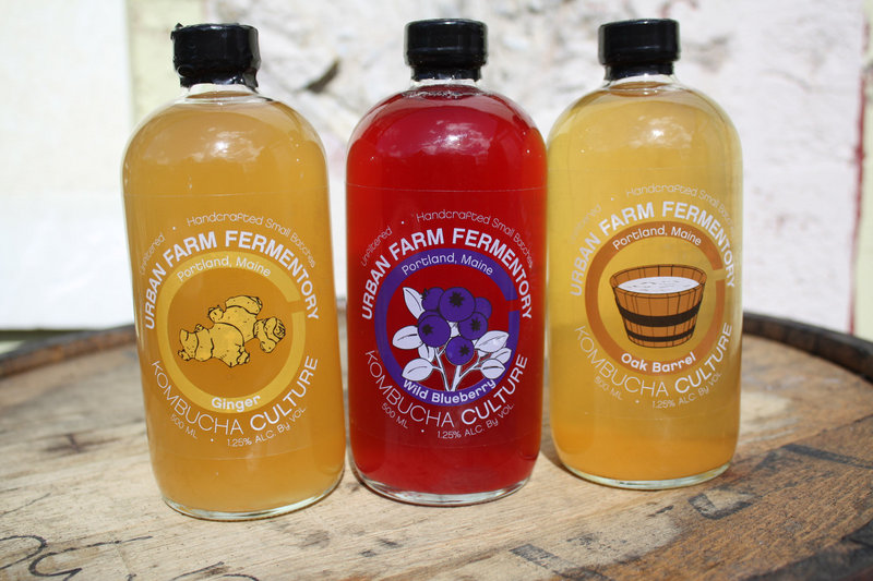 The new line of Urban Farm Fermentory Kombucha Culture, featuring ginger, wild blueberry and oak barrel varieties, hits store shelves this week.