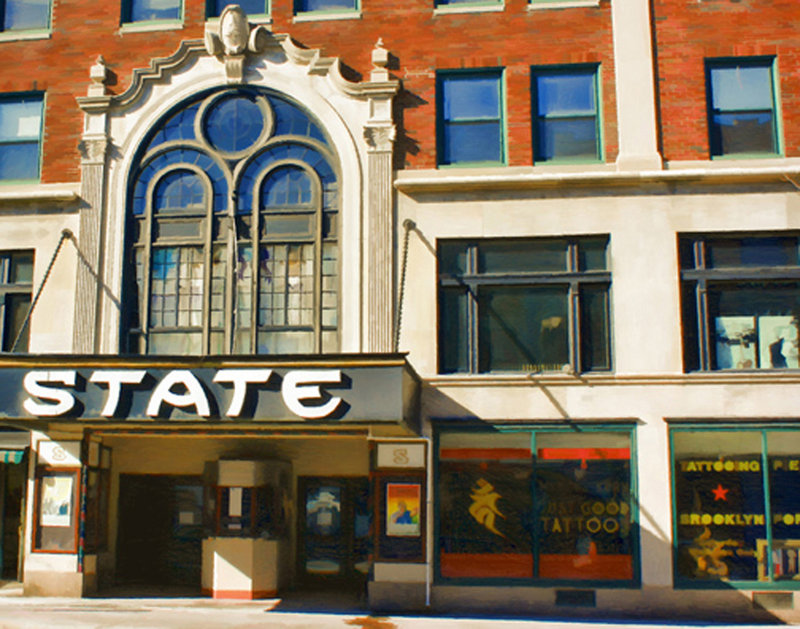 “State Theater and Just Good Tattoos,” by Clyde McCulley.