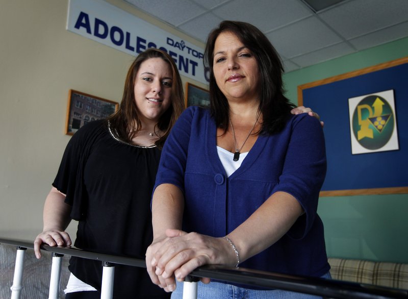 Makenzie Emerson, 19, left, of East Islip, N.Y., developed an addiction to pain killers and one day overdosed at the mall. Her mother, Phyllis Ferraro, says, “There aren’t enough treatment centers and yet there’s a pharmacy on every corner.”
