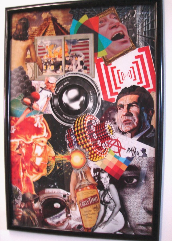 “Early Times,” collage by Dan Coulombe.