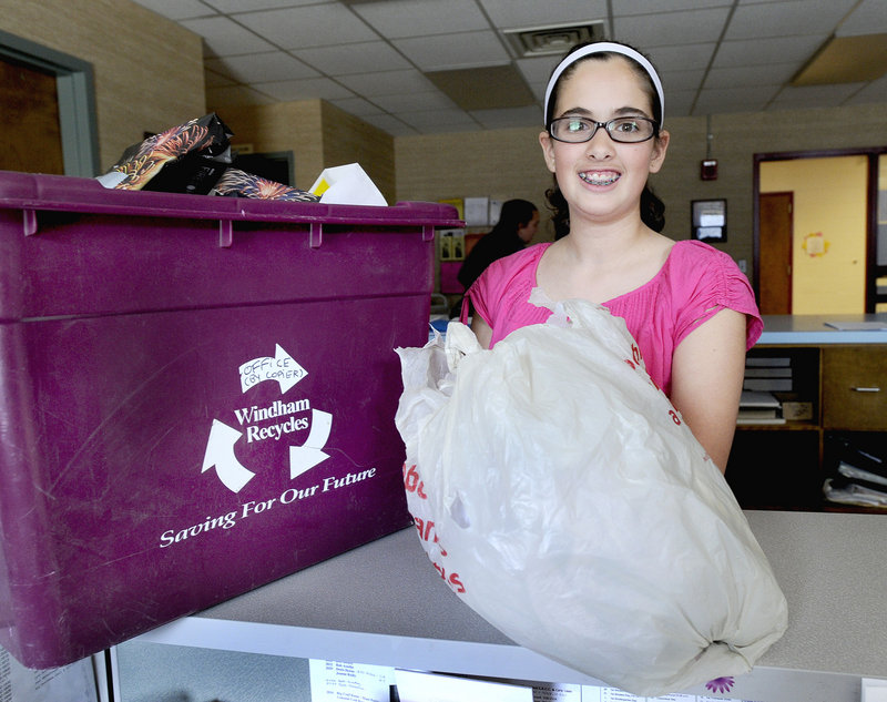 When Sierra Yost learned that Windham stores give out nearly 10,000 plastic bags per day, a mission was born.