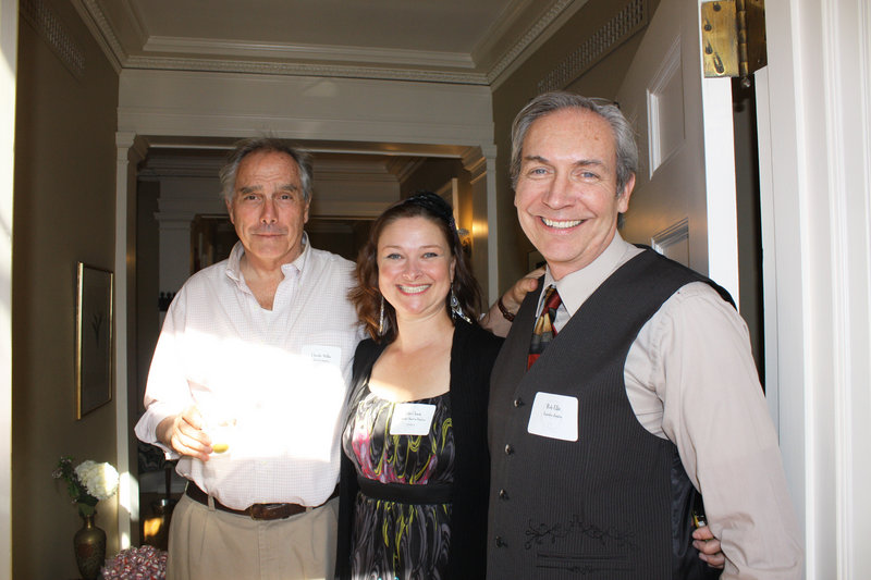 Board member and party host Charlie Miller, board president Ellie Chase and executive director Rob Ellis.