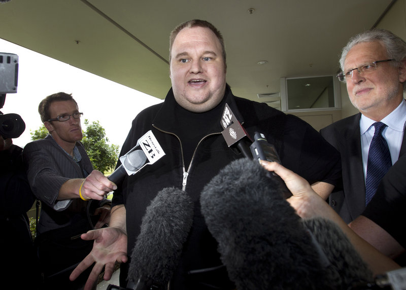 Kim Dotcom, founder of the file-sharing website Megaupload, is in New Zealand fighting extradition to the U.S.