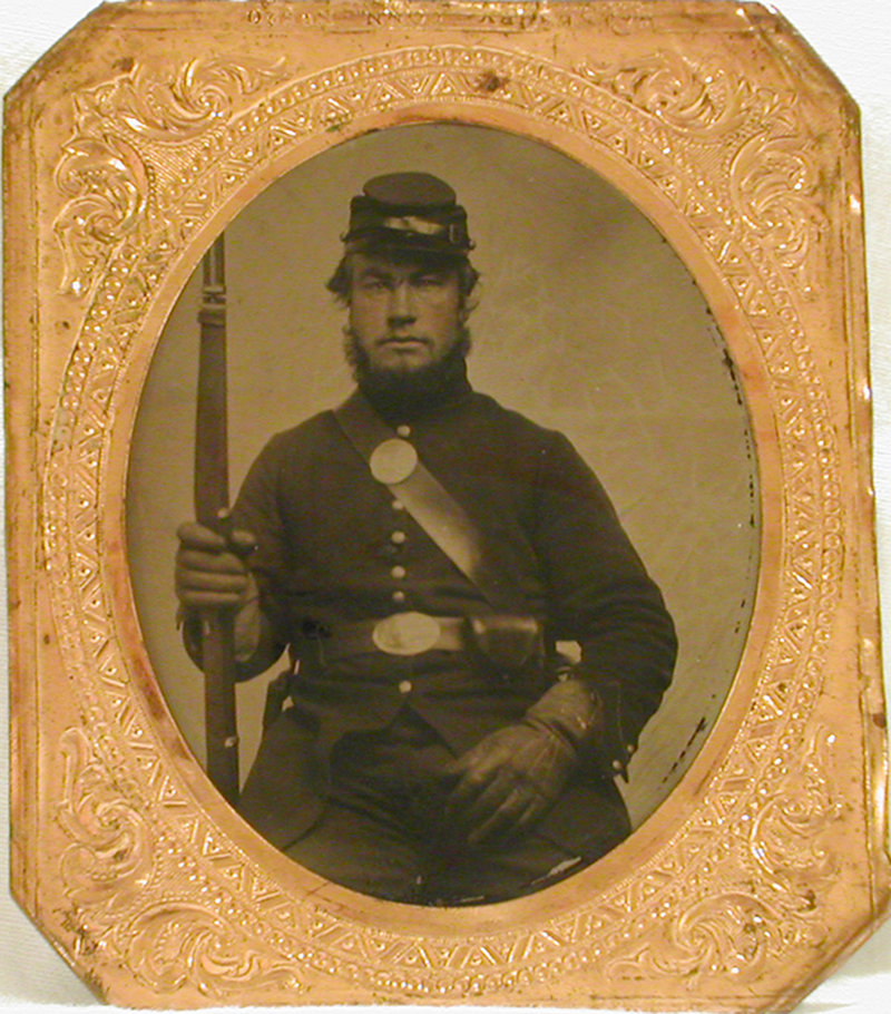 A tintype shows William Scott, a farm boy-turned-soldier from Groton, Vt., who was sentenced to death for falling asleep on guard duty outside Washington during the Civil War. He was pardoned, then died seven months later in battle.