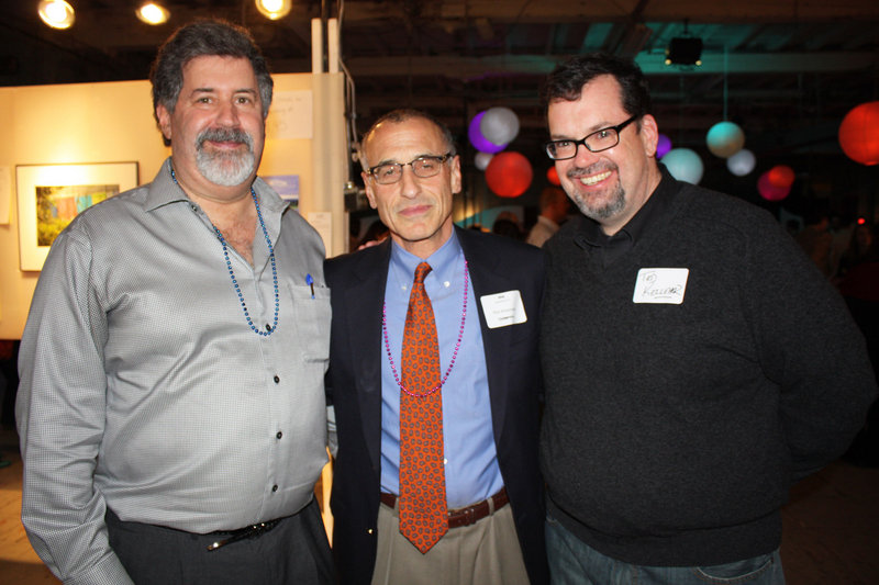 Judge Peter Darvin, one of the founders of the Immigrant Legal Advocacy Project, the organization's new executive director Ron Kreisman and attorney Ted Kelleher, another of ILAP's founders.