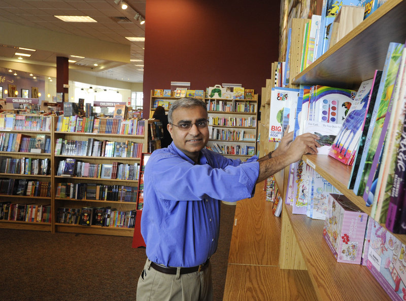 P.K. Sindwani, at his Towne Book Center & Cafe at Providence Town Center in Collegeville, Pa., has reached out to child readers as well as e-book readers. “Children’s is keeping me in business,” he says.