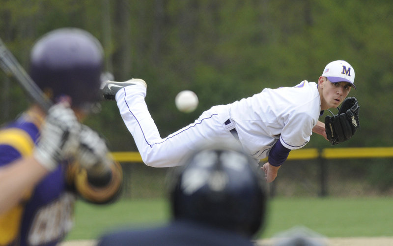 Luke Fernandes survived a shaky first inning Thursday for Marshwood, when he allowed three hits with a walk and a hit better, then settled down and pitched the Hawks to a 6-3 victory against Cheverus. Fernandes left in the seventh inning after throwing 101 pitches.