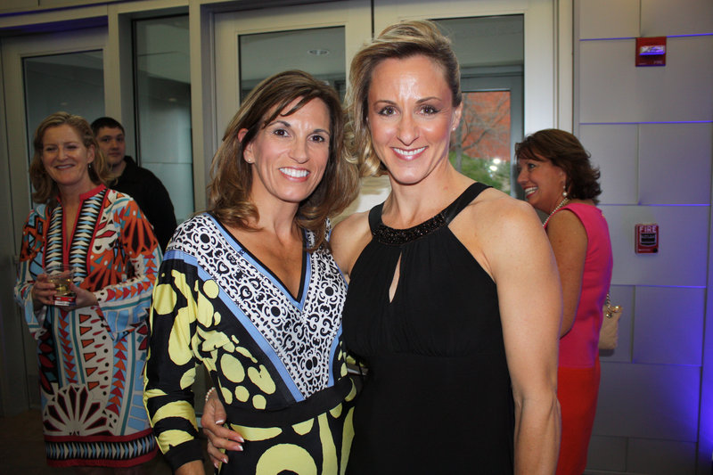 Board member and volunteer Jennifer Hickey and model Christina Strong D'Appolonia.