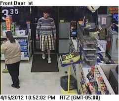 Video image of suspect in the robbery of the Cumberland Farms on Elm Street in Saco.