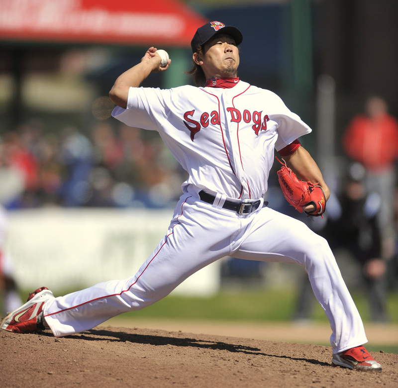In his second rehab start as he continues his recovery from Tommy John surgery, Daisuke Matsuzaka pitched 4 2⁄3 innings Saturday for the Portland Sea Dogs against the Reading Phillies. He struck out seven and allowed one run on three hits and two walks.