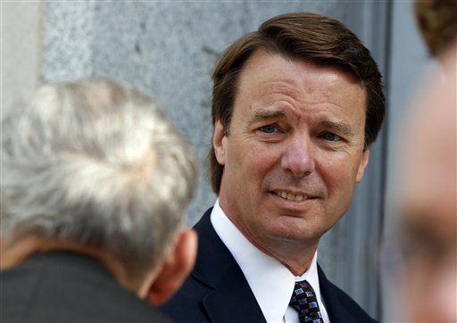 John Edwards arrives at a federal courthouse in Greensboro, N.C., today for the seventh day of jury deliberations in his trial on charges of campaign corruption.