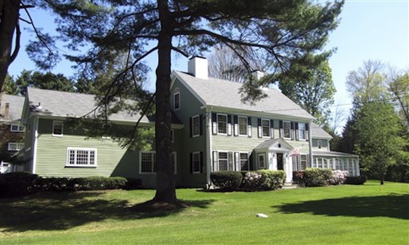 This April 2012 photo released by Coldwell Banker Residential Brokerage shows a house in Sudbury, Mass., where baseball great Babe Ruth lived from 1922 to 1926, after he had been sent to the New York Yankees. The estate, known as Home Plate Farm, was put on the market Friday, May 4 2012, for $1.65 million. (AP Photo/Coldwell Banker Residential Brokerage)